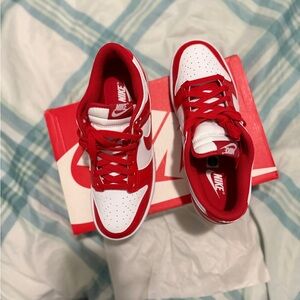 Nike Red and White Athletic Shoes
